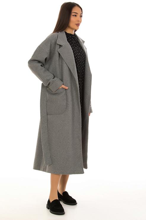 CHEERDUCK/B57 П48 СЕРЫЙ Пальто женское CHEERDUCK цвет Серый