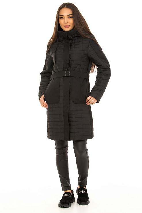 TOWMY 6218 ЧЕРНЫЙ Плащ женский TOWMY цвет Черный