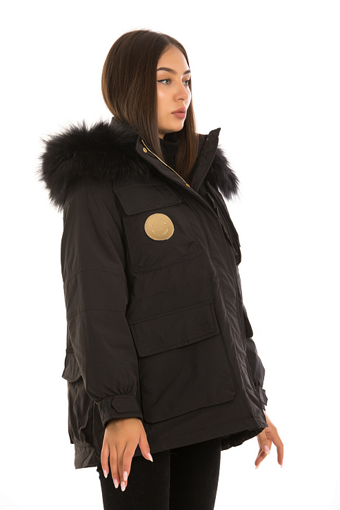 CHEERDUCK/YA 9728 ЧЕРНЫЙ Пуховик женский CHEERDUCK цвет Черный