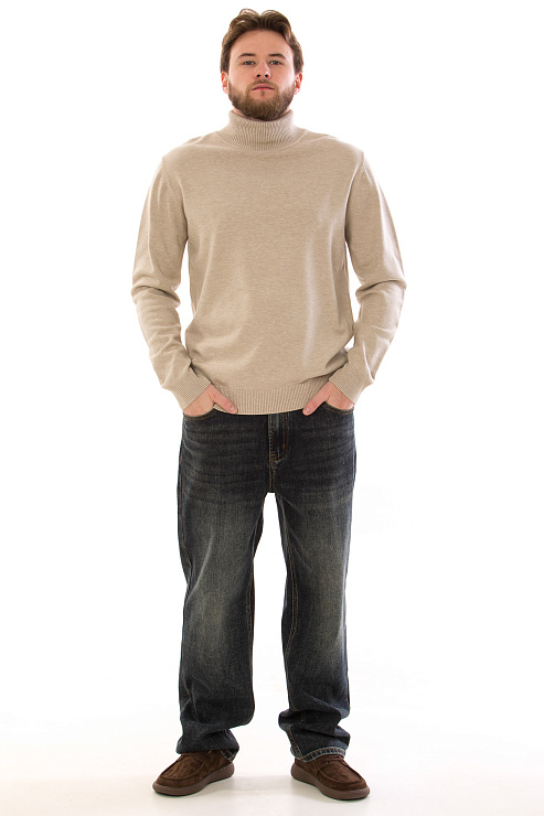 CHEERDUCK/4070 8500 БЕЖЕВЫЙ Водолазка мужская CHEERDUCK цвет Бежевый