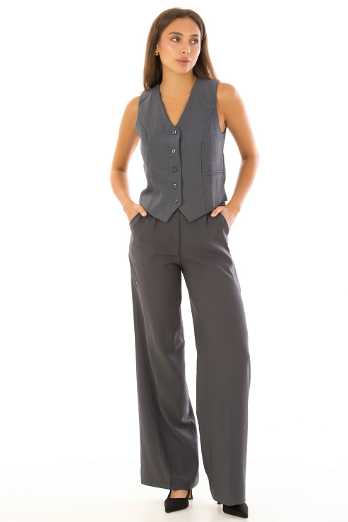 CHEERDUCK/MUD 23 СЕРЫЙ Жилет женский CHEERDUCK цвет Серый