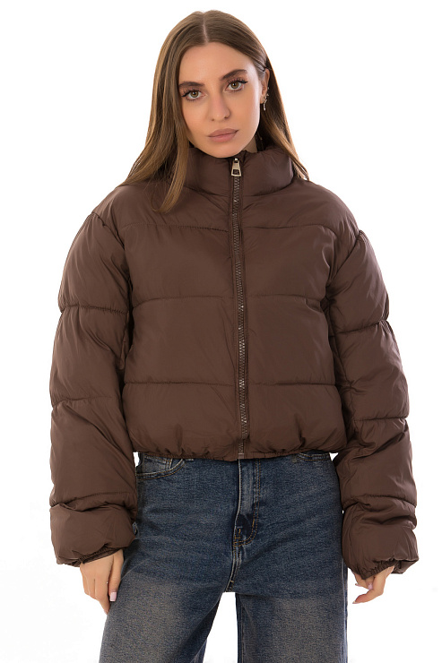 CHEERDUCK/2025 2662 КОРИЧНЕВЫЙ Куртка женская CHEERDUCK цвет Коричневый