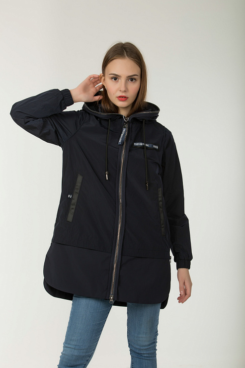 TOWMY 2355 ТЕМН. СИН. Ветровка женская TOWMY цвет Синий