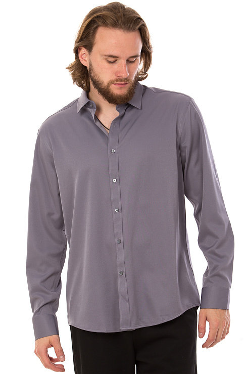 CHEERDUCK/2C87 8560 СЕРЫЙ Рубашка мужская CHEERDUCK цвет Серый