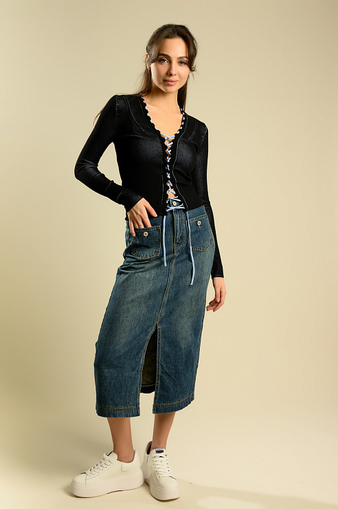 BELLABOA 111-127 СИНИЙ Кофта женская BELLABOA цвет Синий