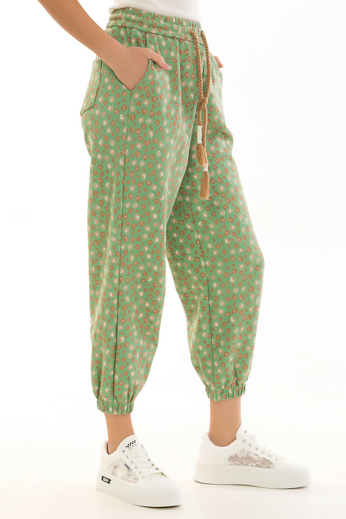 CHEERDUCK/2025 Б6608 ЗЕЛЕНЫЙ Брюки женские CHEERDUCK цвет Зеленый