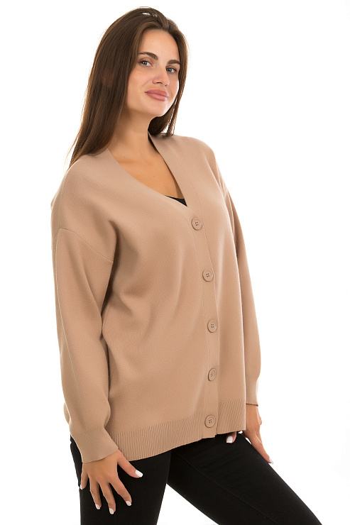 CHEERDUCK/11011 171 КОРИЧНЕВЫЙ Кардиган женский CHEERDUCK цвет Коричневый