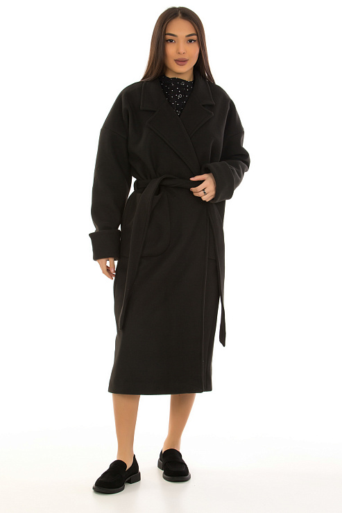 CHEERDUCK/B57 П48 ЧЕРНЫЙ Пальто женское CHEERDUCK цвет Черный