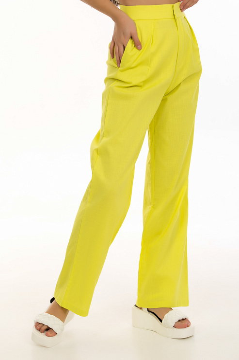 CHEERDUCK/2C19 6365 ЖЕЛТЫЙ Брюки женские CHEERDUCK цвет Желтый