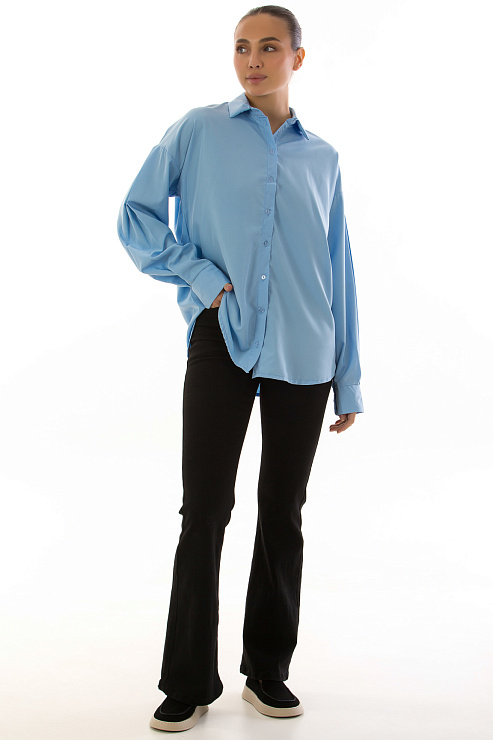 CHEERDUCK/FAH 0069 ГОЛУБОЙ Рубашка женская CHEERDUCK цвет Голубой