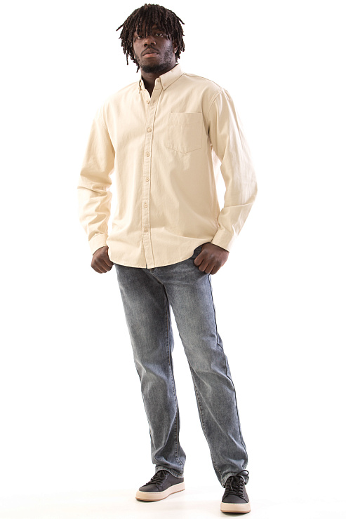 CHEERDUCK/4070 8075-1 БЕЖЕВЫЙ Рубашка мужская CHEERDUCK цвет Бежевый
