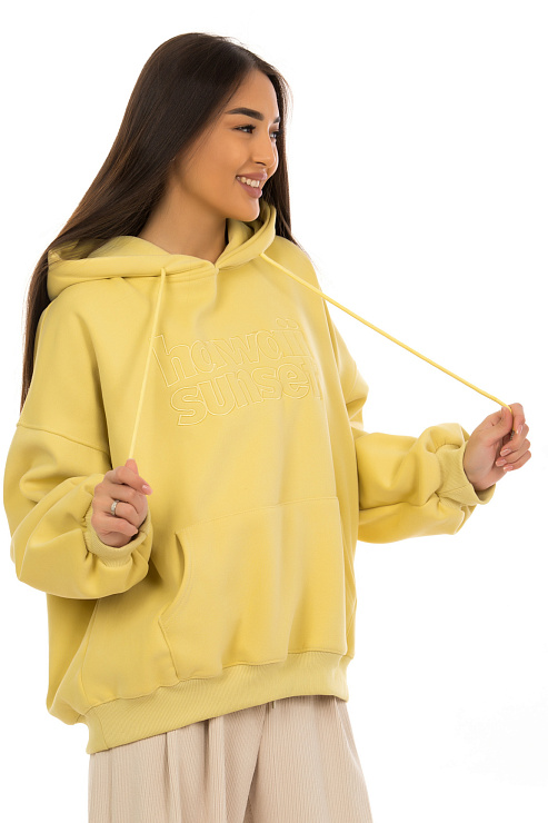 CHEERDUCK/NEW 178-1 ЖЕЛТЫЙ Худи  CHEERDUCK цвет Желтый