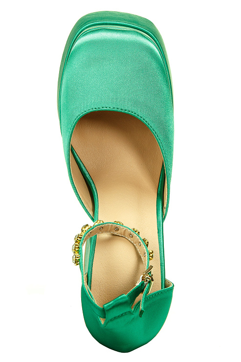 Туфли на каблуке FASHION цвет Зеленый