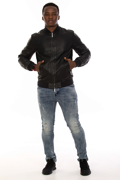 BALDININI E2E950CALF0002 Бомбер мужской BALDININI цвет Черный