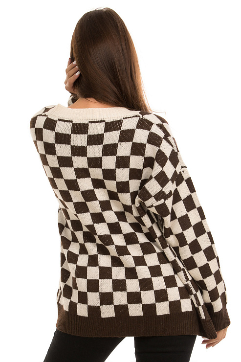 CHEERDUCK/B57 2217 КОРИЧНЕВЫЙ Кардиган женский CHEERDUCK цвет Черный