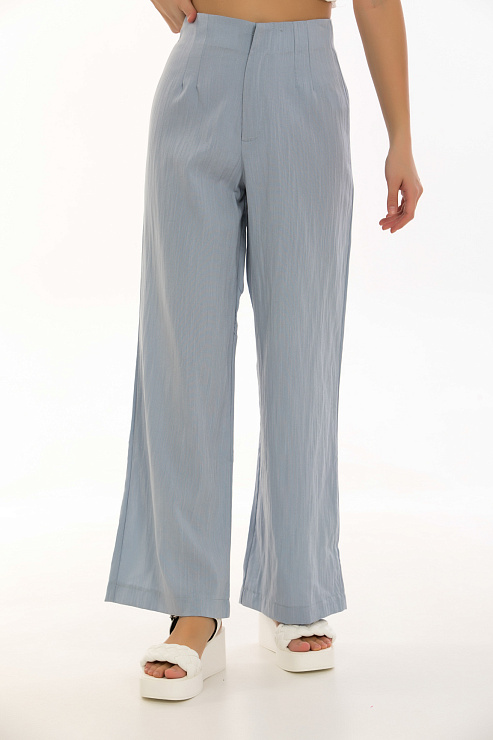 CHEERDUCK/2C19 6367 СЕРО-ГОЛУБ. Брюки женские классические CHEERDUCK цвет Серый