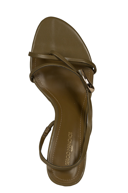 Босоножки на каблуке SERGIO MANCHOT цвет Хаки
