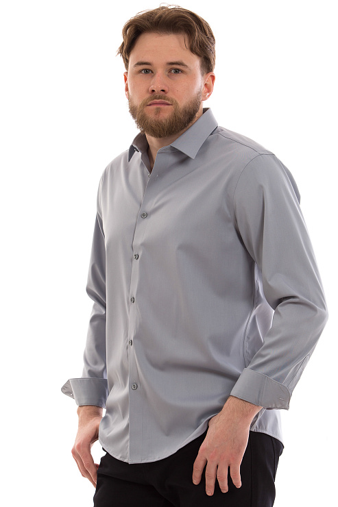 CHEERDUCK/2C87 320-63 СЕРЫЙ Рубашка мужская CHEERDUCK цвет Серый