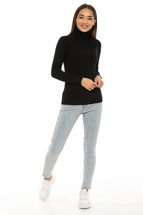 CHEER&DUCK/11011 302 ЧЕРНЫЙ Водолазка женская CHEERDUCK цвет Черный