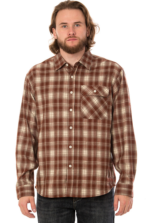 CHEERDUCK/4070 8096 БОРДОВЫЙ Рубашка мужская CHEERDUCK цвет Коричневый