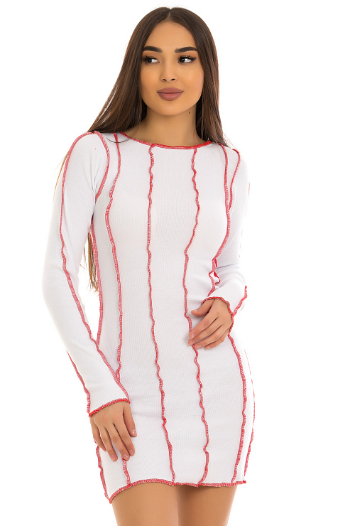 CHEERDUCK/YM 595 БЕЛЫЙ Платье  CHEERDUCK цвет Белый