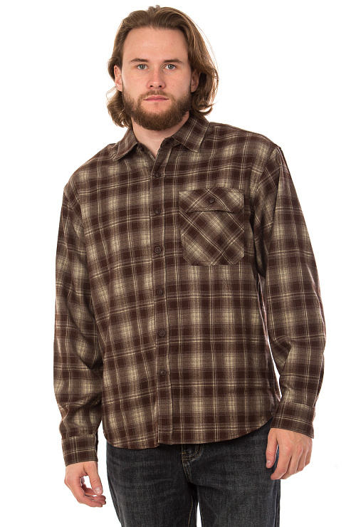 CHEERDUCK/4070 8096 КОРИЧНЕВЫЙ Рубашка мужская CHEERDUCK цвет Черный