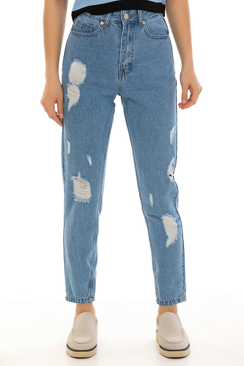 CHEERDUCK 6659 ГОЛУБОЙ Джинсы женские CHEERDUCK цвет Голубой