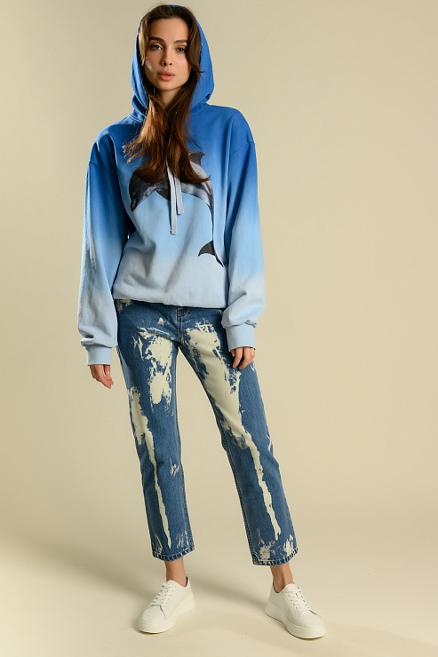 BELLABOA 111-263 ГОЛУБОЙ Худи женское BELLABOA цвет Голубой