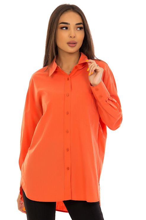 CHEERDUCK/2C19 263 ОРАНЖЕВЫЙ Рубашка женская CHEERDUCK цвет Оранжевый