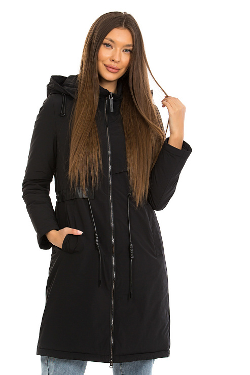 TANGCOI 7135 ЧЕРН. Плащ женский TANGCOI цвет Черный