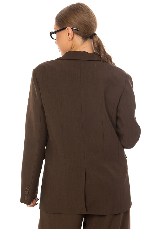 CHEERDUCK/2C19 9928-1 КОРИЧНЕВЫЙ Пиджак женский CHEERDUCK цвет Коричневый