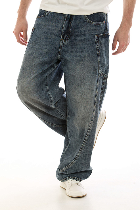 CHEERDUCK/4070 20611 СИНИЙ Джинсы мужские CHEERDUCK цвет Синий