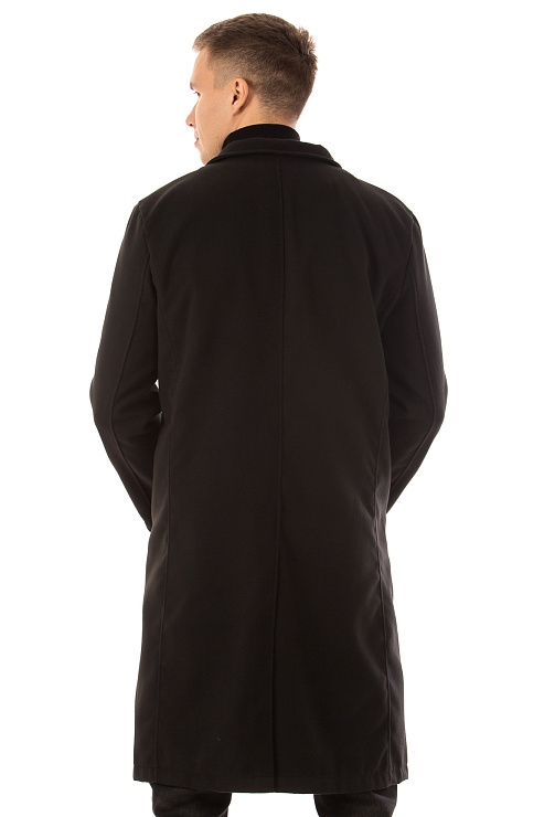 CHEERDUCK/6088 П2906 ЧЕРНЫЙ Пальто мужское CHEERDUCK цвет Черный