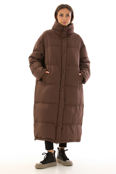 CHEERDUCK/2030 2337 КОРИЧНЕВЫЙ Пуховик женский CHEERDUCK цвет Коричневый
