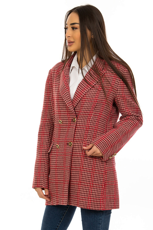 CHEERDUCK/2C19 123-1 КРАСНЫЙ Пиджак женский CHEERDUCK цвет Красный