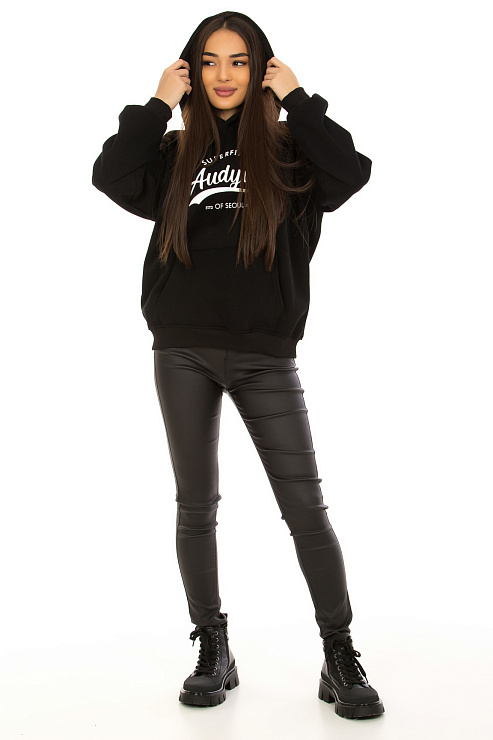 YY.SHOP 88010 ЧЕРН. Худи женское CHEERDUCK цвет Черный