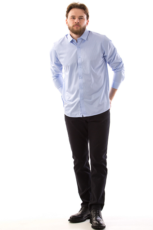 CHEERDUCK/2C87 960-6 СИНИЙ Рубашка мужская CHEERDUCK цвет Синий