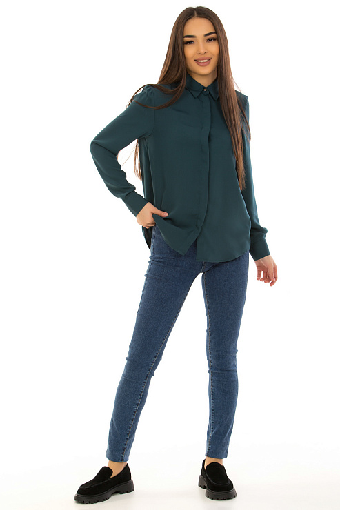 CHEERDUCK/2C19 930 ЗЕЛЕНЫЙ Блуза женская CHEERDUCK цвет Зеленый