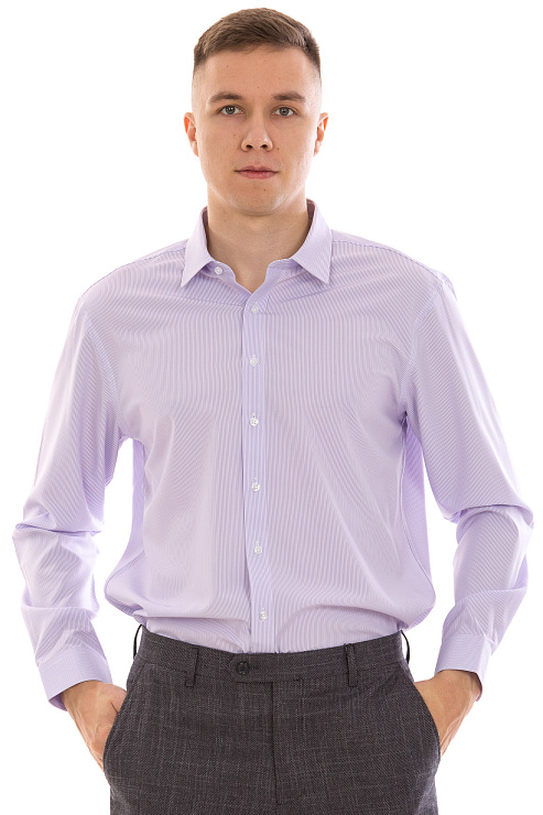 CHEERDUCK/2C87 8560 СИРЕНЕВЫЙ Рубашка мужская CHEERDUCK цвет Сиреневый