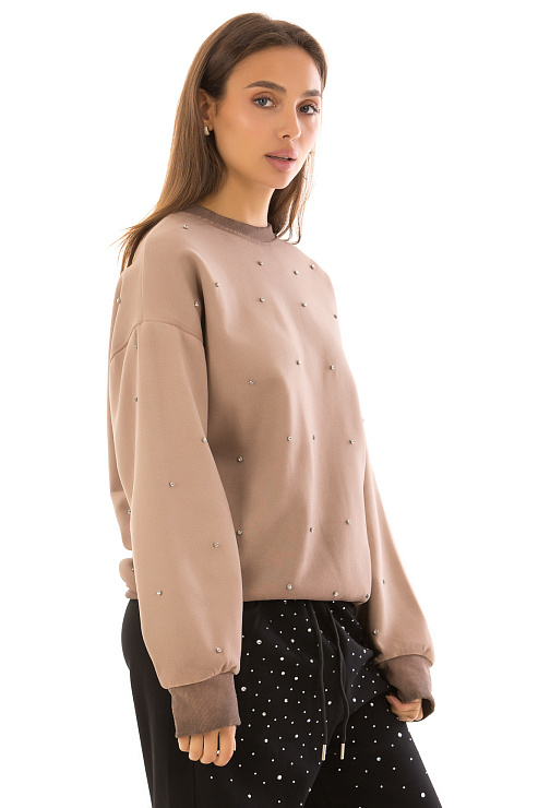 CHEERDUCK/MK 2006 БЕЖЕВЫЙ Свитшот женский CHEERDUCK цвет Бежевый