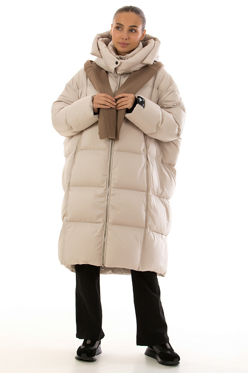 YIMOSIS 1721 БЕЖЕВЫЙ Пуховик женский YIMOSIS цвет Бежевый