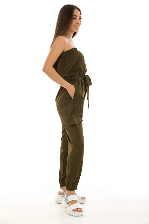 CHEERDUCK/2C19 7008 ХАКИ Комбинезон женский CHEERDUCK цвет Хаки