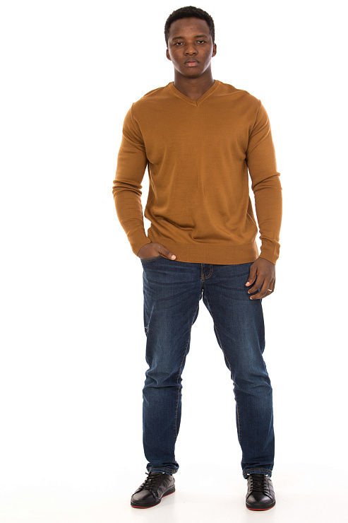 CHEERDUCK/BA 3763 КОРИЧНЕВЫЙ Джемпер мужской CHEERDUCK цвет Коричневый