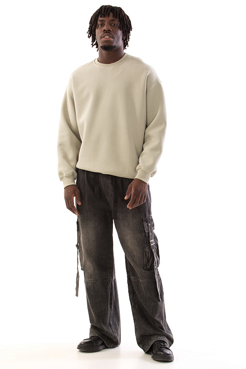 CHEERDUCK/4070 YL-666 БЕЖЕВЫЙ Свитшот мужской CHEERDUCK цвет Бежевый