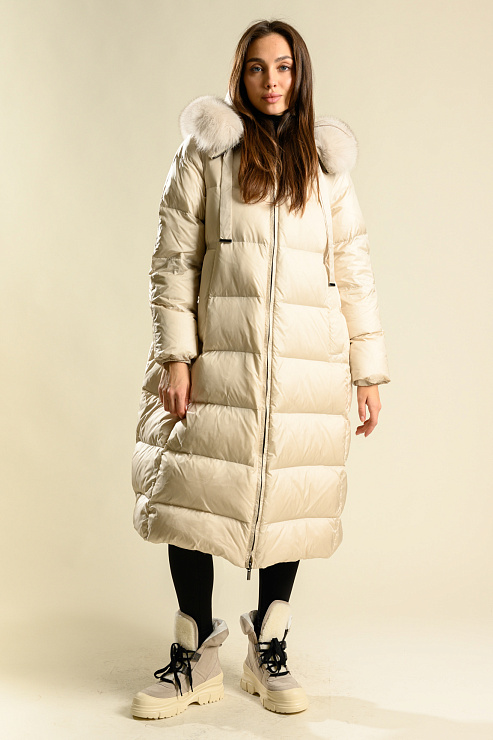 BELLABOA 119 BEIGE Пуховик женский BELLABOA цвет Бежевый