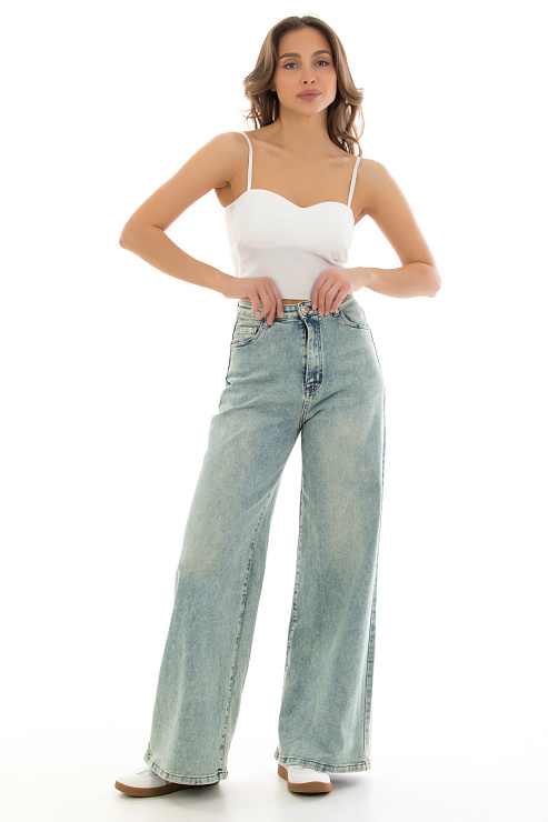 Fashion X-7182 ГОЛУБОЙ Джинсы женские FASHION цвет Голубой