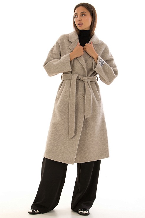CHEERDUCK/5078 2525 БЕЖЕВЫЙ Пальто женское CHEERDUCK цвет Бежевый