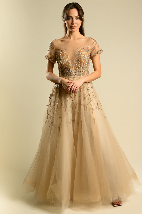 BELLABOA 1004 БЕЖЕВЫЙ Вечернее платье BELLABOA цвет Бежевый