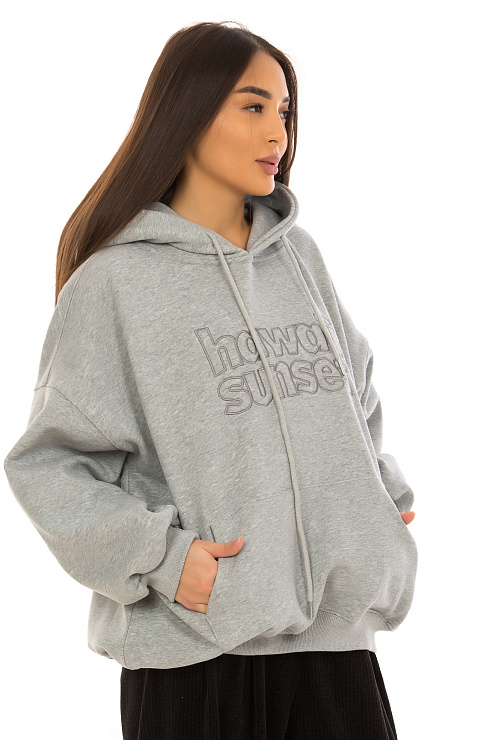 CHEERDUCK/NEW 178-1 СЕРЫЙ Худи CHEERDUCK цвет Серый