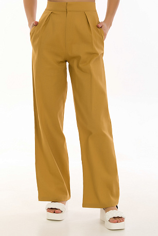 CHEERDUCK/2C19 6365 КОРИЧНЕВЫЙ Брюки женские классические CHEERDUCK цвет Коричневый